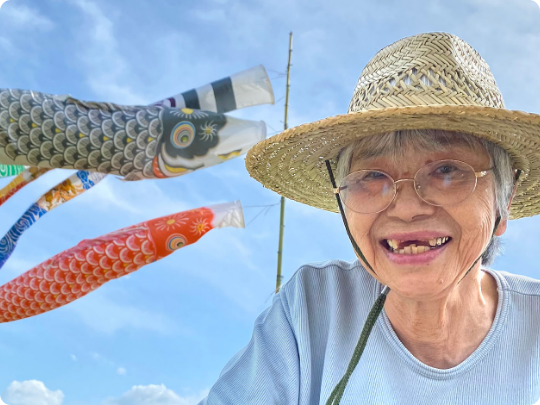 高齢者と介護士